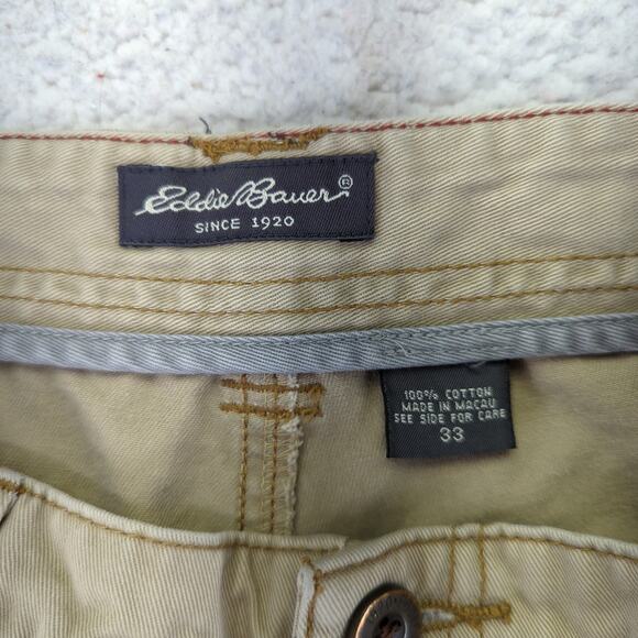 Eddie Bauer‎ Cargo Shorts Gorpcore Tan Khaki Men's Size 33 Outdoor - Picture 3 of 3